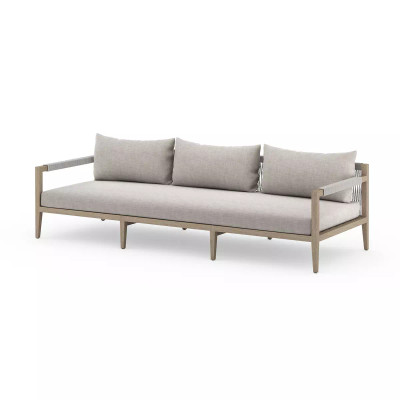 Four Hands Sherwood Outdoor Sofa, Washed Brown - 93" - Stone Grey