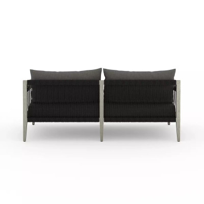 Four Hands Sherwood Outdoor Sofa, Weathered Grey - 63" - Charcoal