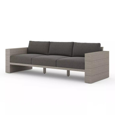 Four Hands Leroy Outdoor Sofa, Weathered Grey - Charcoal