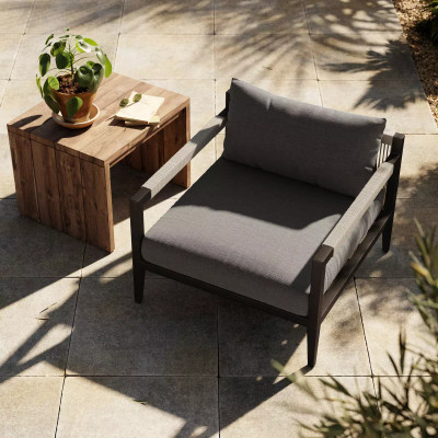 Four Hands Sherwood Outdoor Chair, Bronze - Charcoal