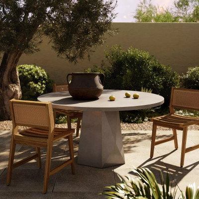Four Hands Bowman Outdoor Dining Table - Grey Concrete