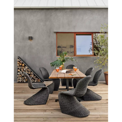 Four Hands Portia Outdoor Dining Chair - Vintage Coal