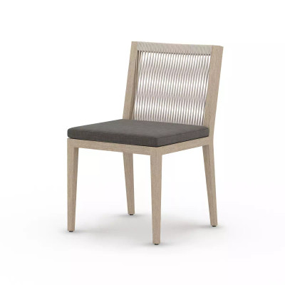 Four Hands Sherwood Outdoor Dining Chair, Washed Brown - Charcoal