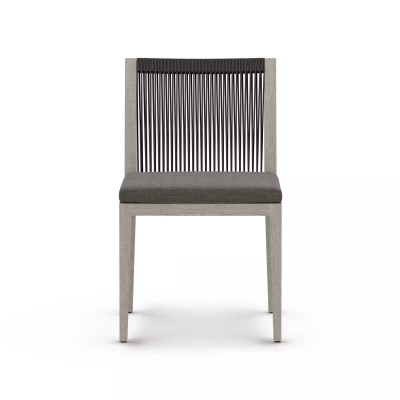 Four Hands Sherwood Outdoor Dining Chair, Weathered Grey - Charcoal