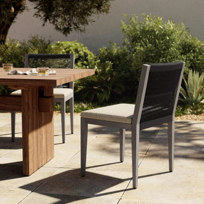 Four Hands Sherwood Outdoor Dining Chair, Weathered Grey - Faye Sand (Closeout)