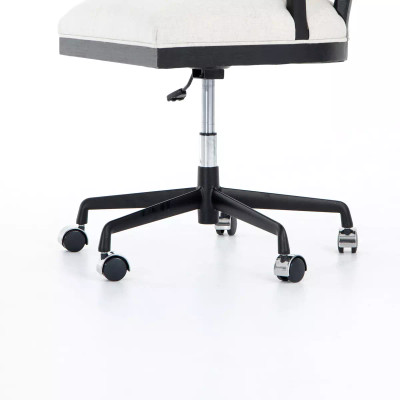 Four Hands Alexa Desk Chair - Brushed Ebony - Savile Flax