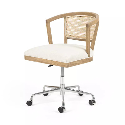 Four Hands Alexa Desk Chair - Light Honey Nettlewood - Savile Flax
