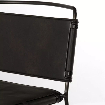 Four Hands Wharton Bar Stool - Distressed Black