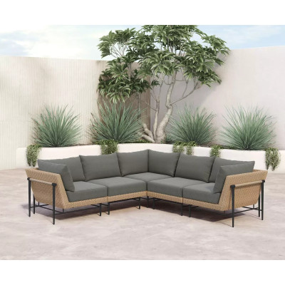 Four Hands Cavan Outdoor 5 Pc Sectional