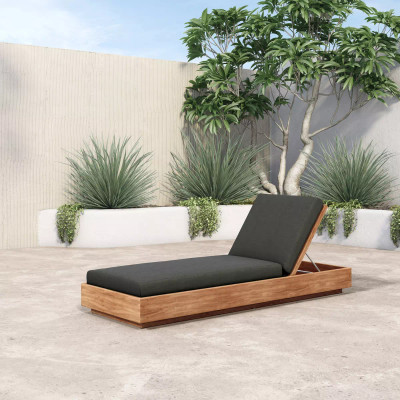 Four Hands Kinta Outdoor Chaise Lounge - Charcoal