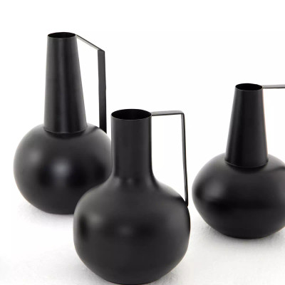 Four Hands Aleta Vases, Set Of 4 - Matte Black