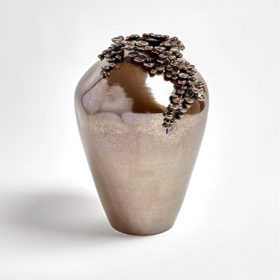 Studio A Cascading Reef Vase - Reactive Bronze - Short
