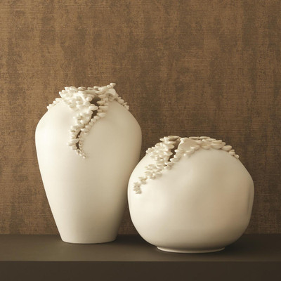 Studio A Cascading Reef Vase - White - Short