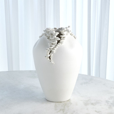 Studio A Cascading Reef Vase - White - Tall