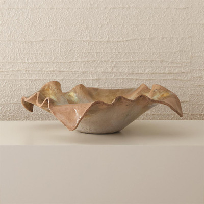 Studio A Folded Ripple Bowl - Raku