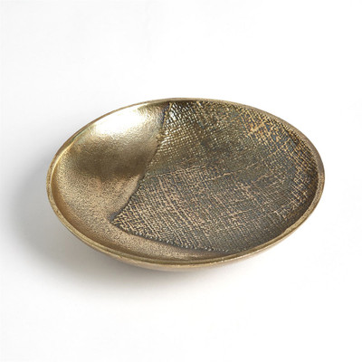 Studio A Linen Round Tray - Brass