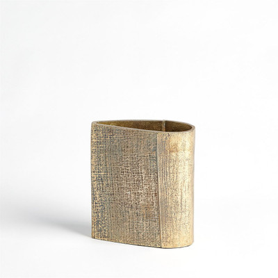 Studio A Linen Vase - Brass - Sm