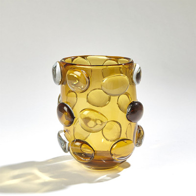 Studio A Rondelle Vase - Amber - Lg