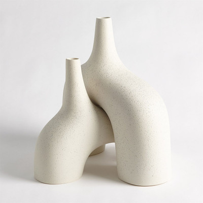 Studio A Stretch Vase - Cream Stone - Sm