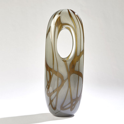 Studio A Swirl Vase - Amber/Grey - Lg