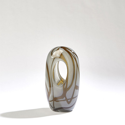 Studio A Swirl Vase - Amber/Grey - Med