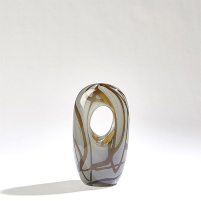 Studio A Swirl Vase - Amber/Grey - Sm