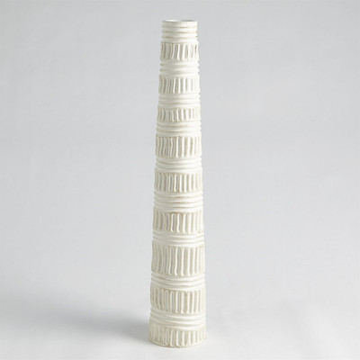 Studio A Totem Vase - Antique White - Lg