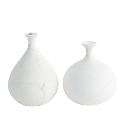 Global Views Alabaster Teardrop Vase