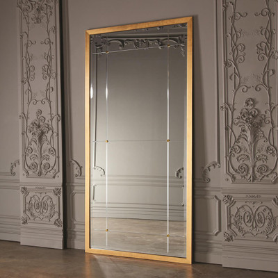 Global Views Beaumont Floor Mirror - Gold Leaf