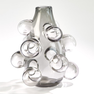 Global Views Bubbled Vase - Smoke Grey - Lg