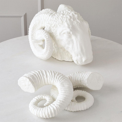 Global Views Capricorn Sculpture - Matte White