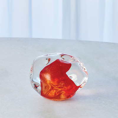 Global Views Dimple Paperweight - Cinnabar - Sm