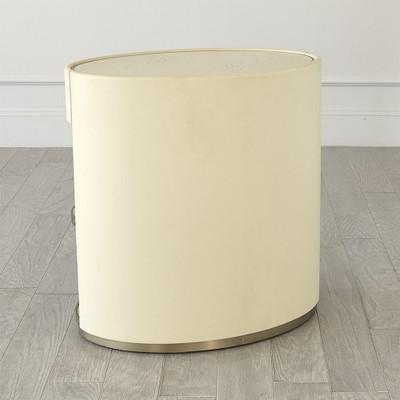 Global Views Ellipse Bedside Cabinet - Ivory