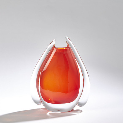 Global Views Fin Vase - Cinnabar - Sm