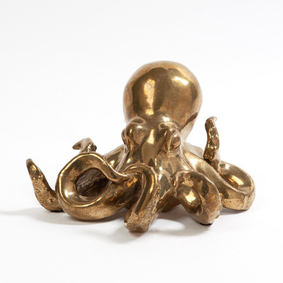 Global Views Octopus - Matte Gold