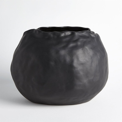 Global Views Petale Vase - Matte Black - Sm