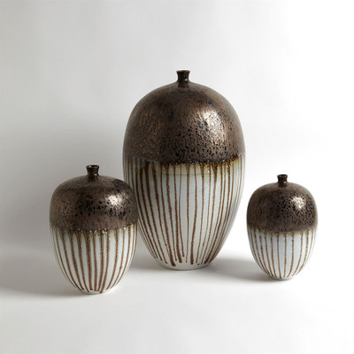 Reactive Bronze Stripe Vessel - Med