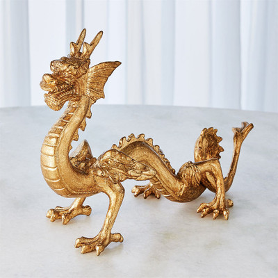 Global Views Standing Dragon - Gold Leaf