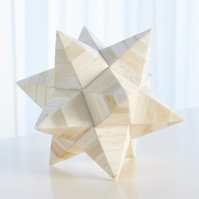 Global Views Stellated Dodecahedron - White Bone