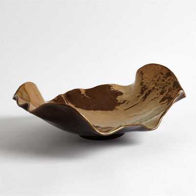 Wave Platter - Bronze Crackle