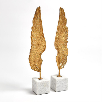 Global Views Wings Sculpture - Gold Leaf - Pair