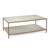 Austin A. James' New Orleans White Gold Coffee Table with Shelf