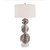 Three Flowing Wave Spheres Nickel Table Lamp