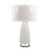 Waves in White Carved Glass Table Lamp