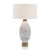 White and Cream Marbled Glass Table Lamp