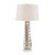 Chiseled Table Lamp in Silver