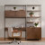 Four Hands Trey Modular Wall Desk W/ 1 Bookcase - Auburn