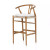 Four Hands Muestra Bar Stool - Natural Teak - Cream Shorn Sheepskin