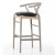 Four Hands Muestra Bar Stool - Weathered Grey - Pebble Black