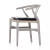 Four Hands Muestra Dining Chair W/ Cushion - Weathered Grey Teak - Pebble Black